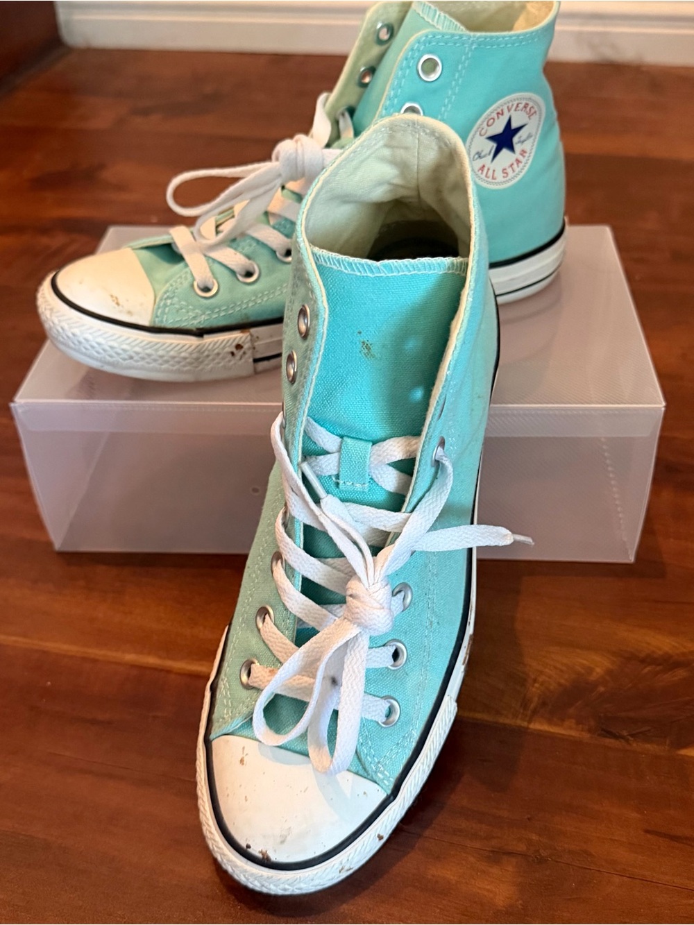 Converse Women’s High-Top Sneakers in Mint Green